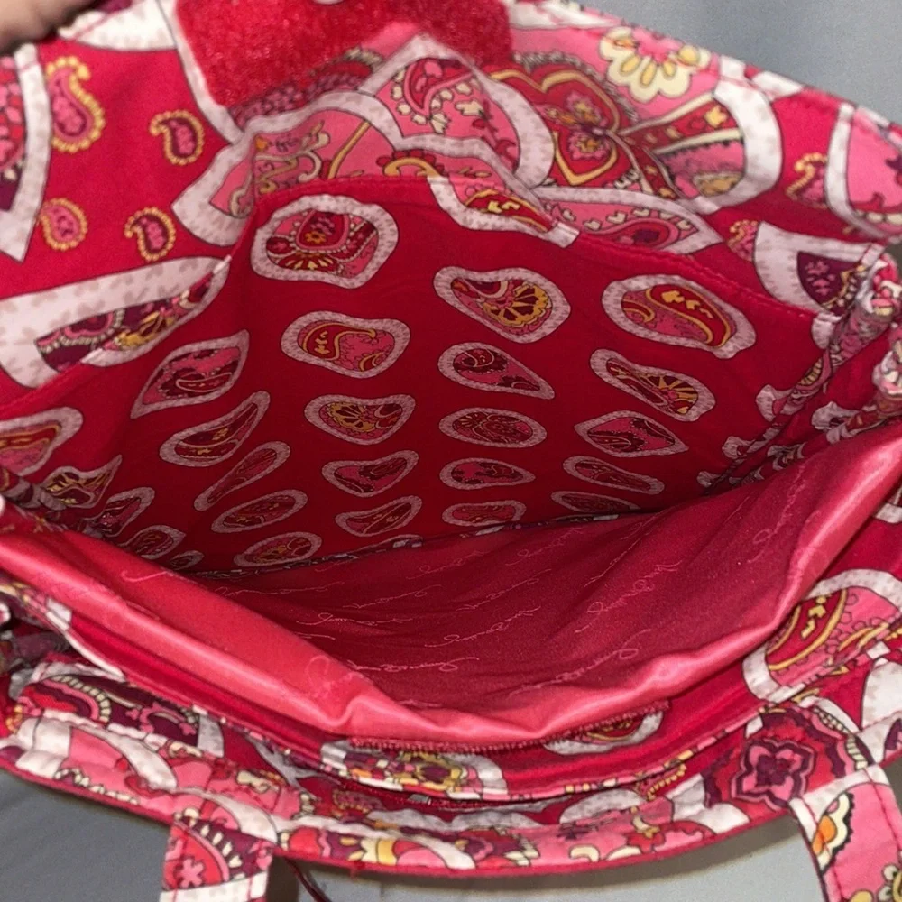 Vera Bradley Rosy Posies Laptop Tote Pink
